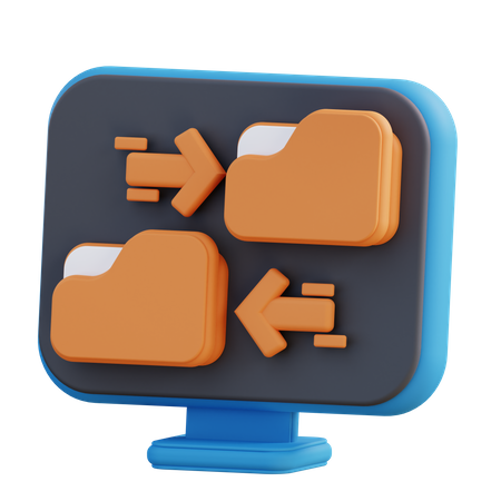 Datei Übertragung  3D Icon