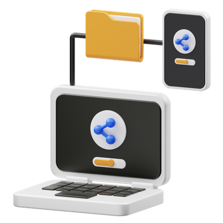 Datei Übertragung  3D Icon