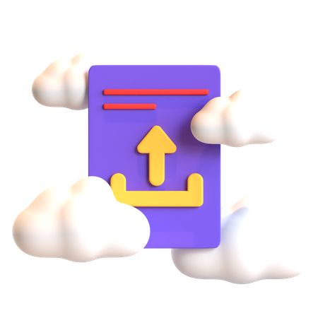 Dateiupload in die Cloud  3D Icon