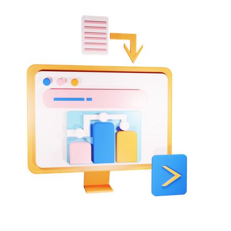Datei-Upload zum System  3D Icon