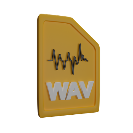 Datei wav  3D Icon