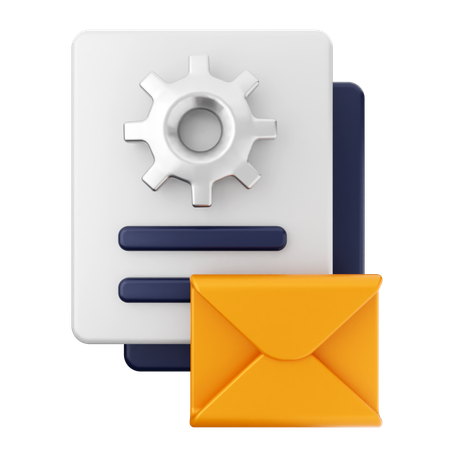 Dateieinstellung E-Mail-Nachricht  3D Icon