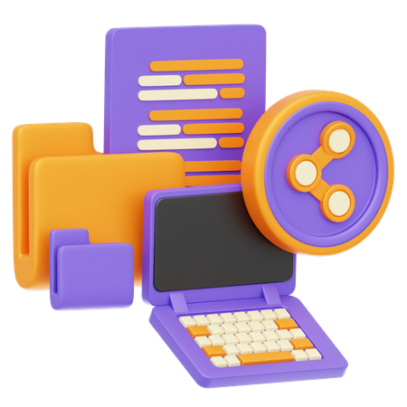 Datenaustausch  3D Icon