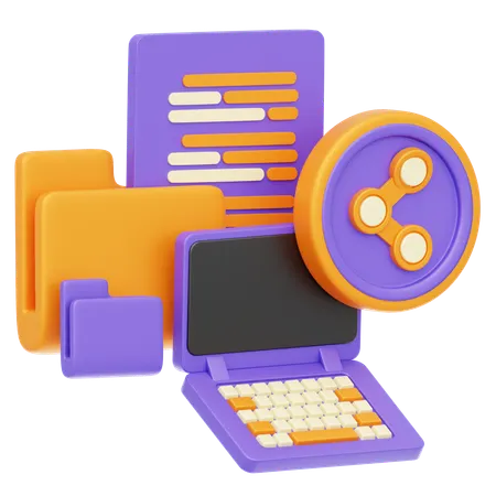 Datenaustausch  3D Icon