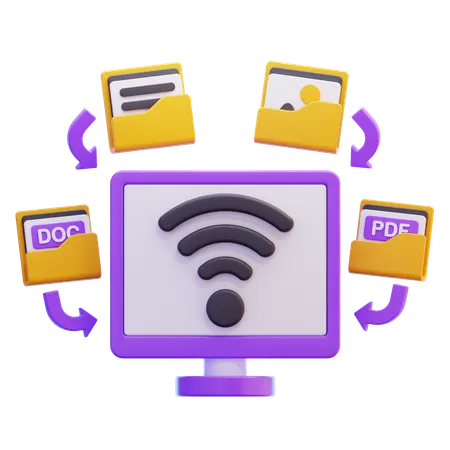 Datenaustausch  3D Icon