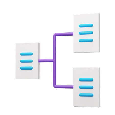 Dateihierarchie  3D Illustration