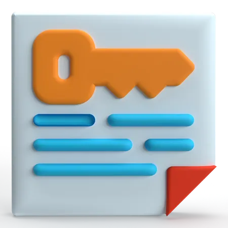 Dateischlüssel  3D Icon