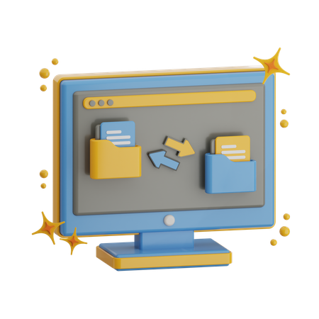 Dateiübertragung  3D Icon