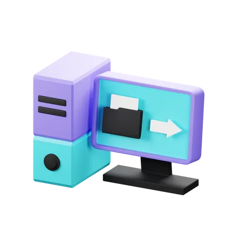 Datei Übertragung  3D Icon