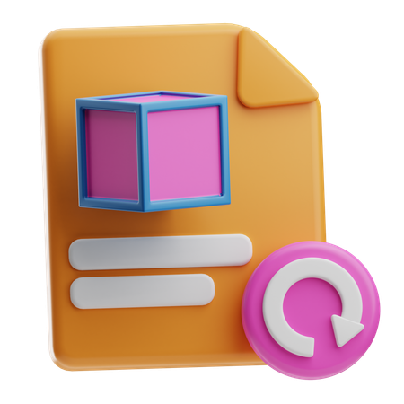 Dateiverarbeitung  3D Icon