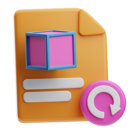 Dateiverarbeitung  3D Icon
