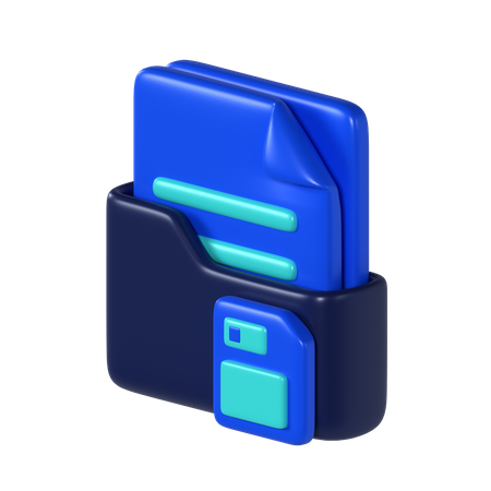 Daten speichern  3D Icon