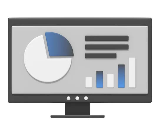 Datenstatistik-Dashboard  3D Icon