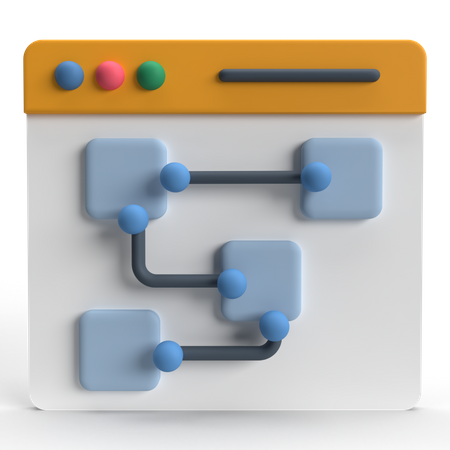 Datenworkflow  3D Icon