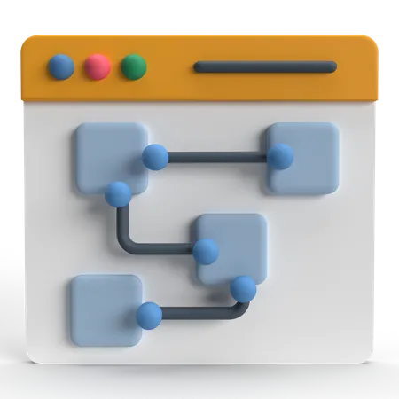 Datenworkflow  3D Icon