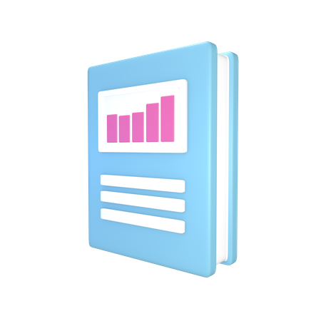 Buch zur Datenanalyse  3D Illustration