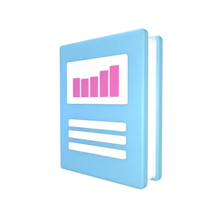 Buch zur Datenanalyse  3D Illustration