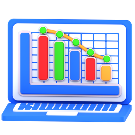 Datenanalysediagramm  3D Icon