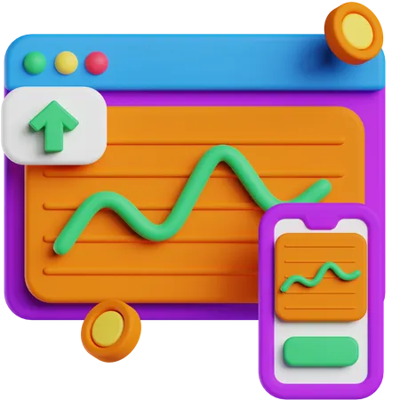 Datenanalysediagramm  3D Icon