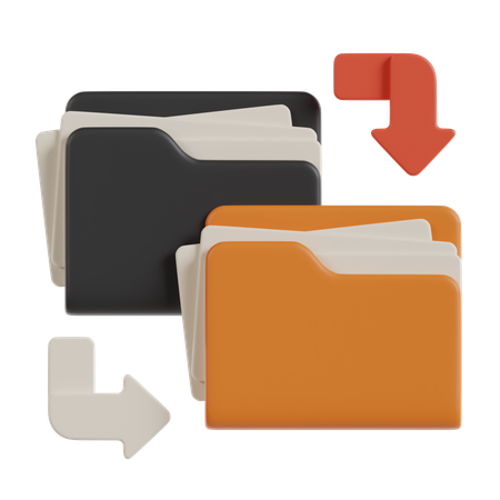Datenaustausch  3D Icon