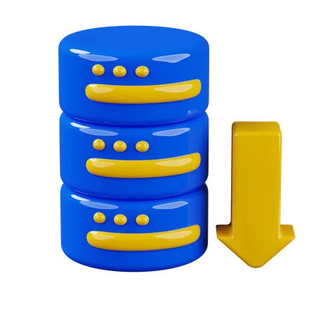 Datenbank herunterladen  3D Icon