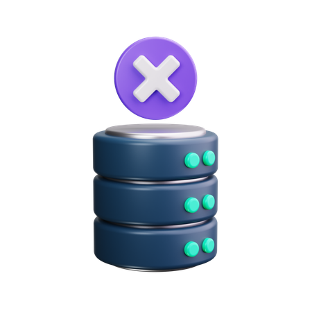 Datenbank entfernen  3D Icon