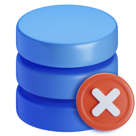 Datenbank getrennt  3D Icon
