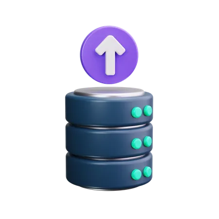 Datenbankupload  3D Icon