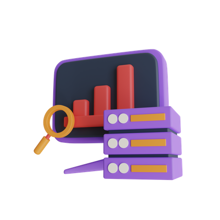 Datenbankanalyse  3D Icon