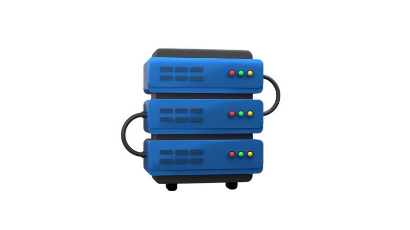 Datenbankserver  3D Illustration