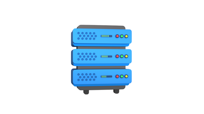 Datenbankserver  3D Illustration