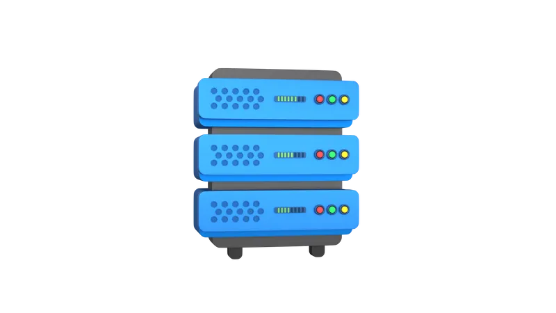 Datenbankserver  3D Illustration