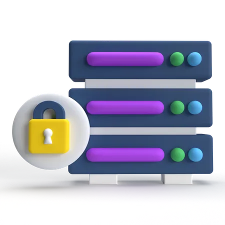 Datenbanksicherheit  3D Icon