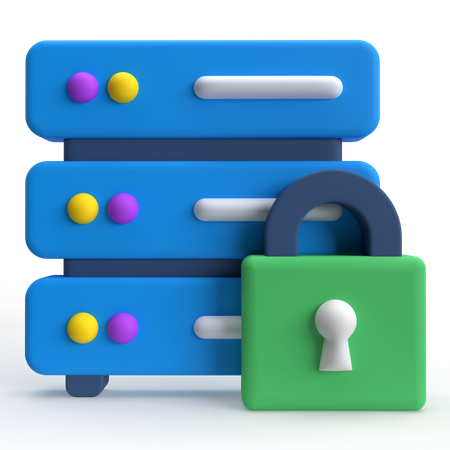 Datenbanksicherheit  3D Icon