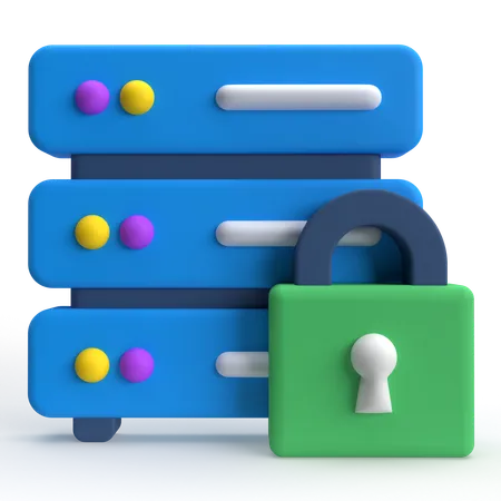 Datenbanksicherheit  3D Icon