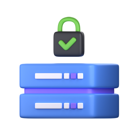 Datenbanksicherheit  3D Icon
