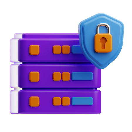 Datenbanksicherheit Internetsicherheit  3D Icon