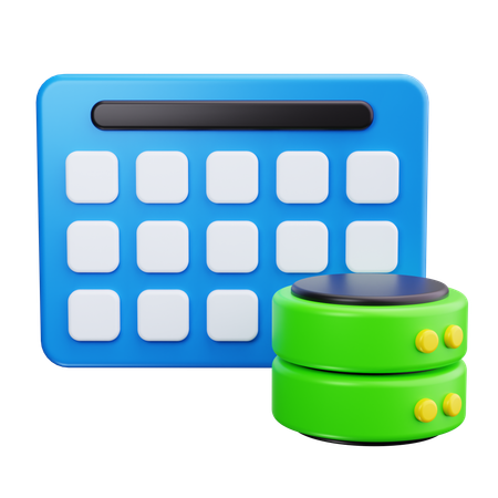 Datenbankmanagement  3D Icon