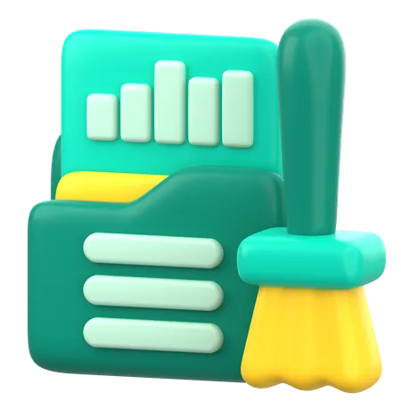 Datenreinigung  3D Icon