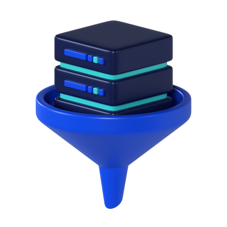 Datenfilterung  3D Icon