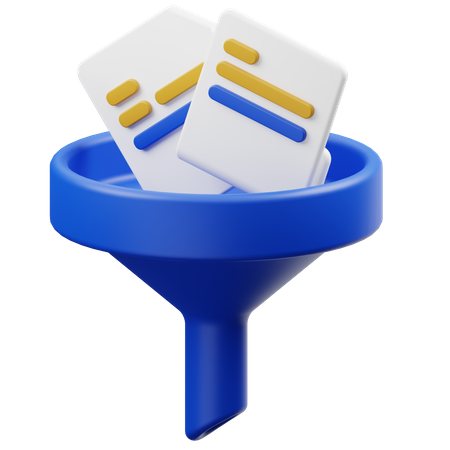 Datenfilterung  3D Icon