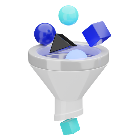 Datenfilterung  3D Icon