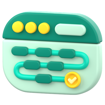 Datenfluss  3D Icon