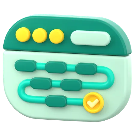 Datenfluss  3D Icon