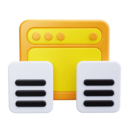 Datenfluss  3D Icon