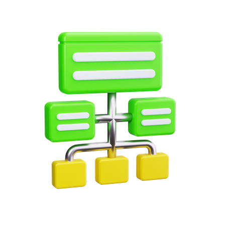 Datenflussdiagramm  3D Icon