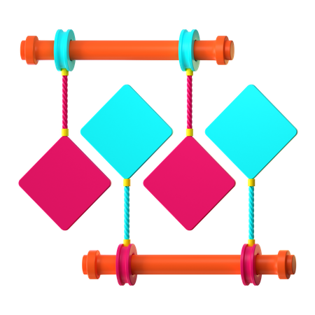 Datenflussdiagramm  3D Icon
