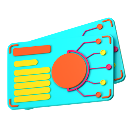 Datenflussdiagramm  3D Icon