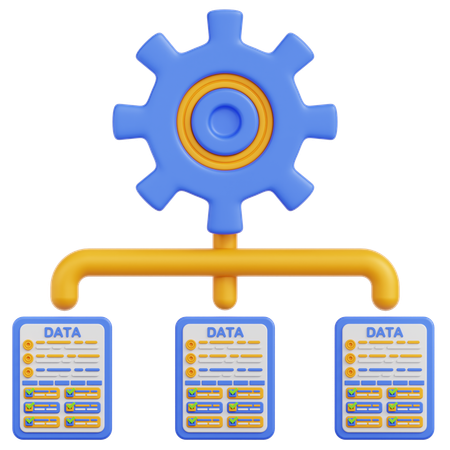 Datenintegration  3D Icon