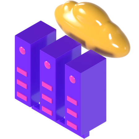 Datennetzwerk  3D Icon